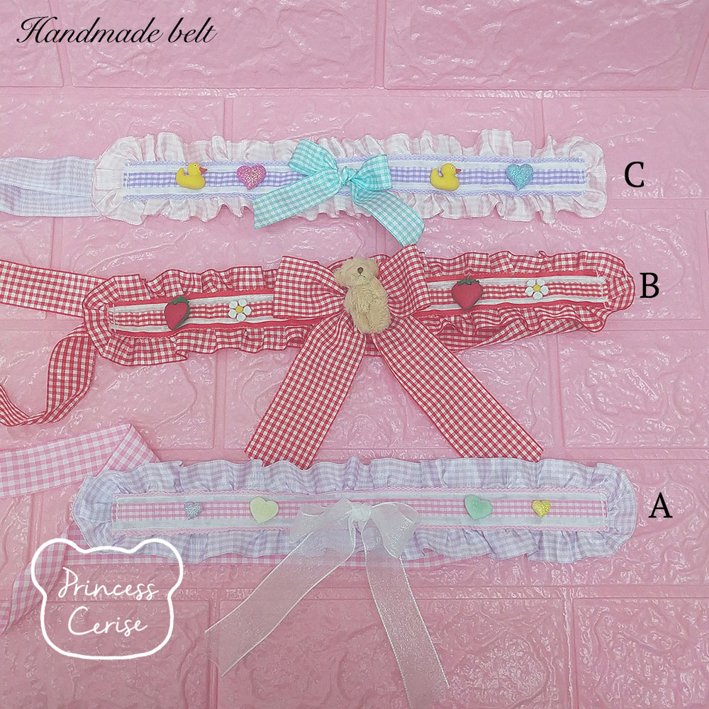 「creamy usagi」Handmade belt ハンドメイドベルト