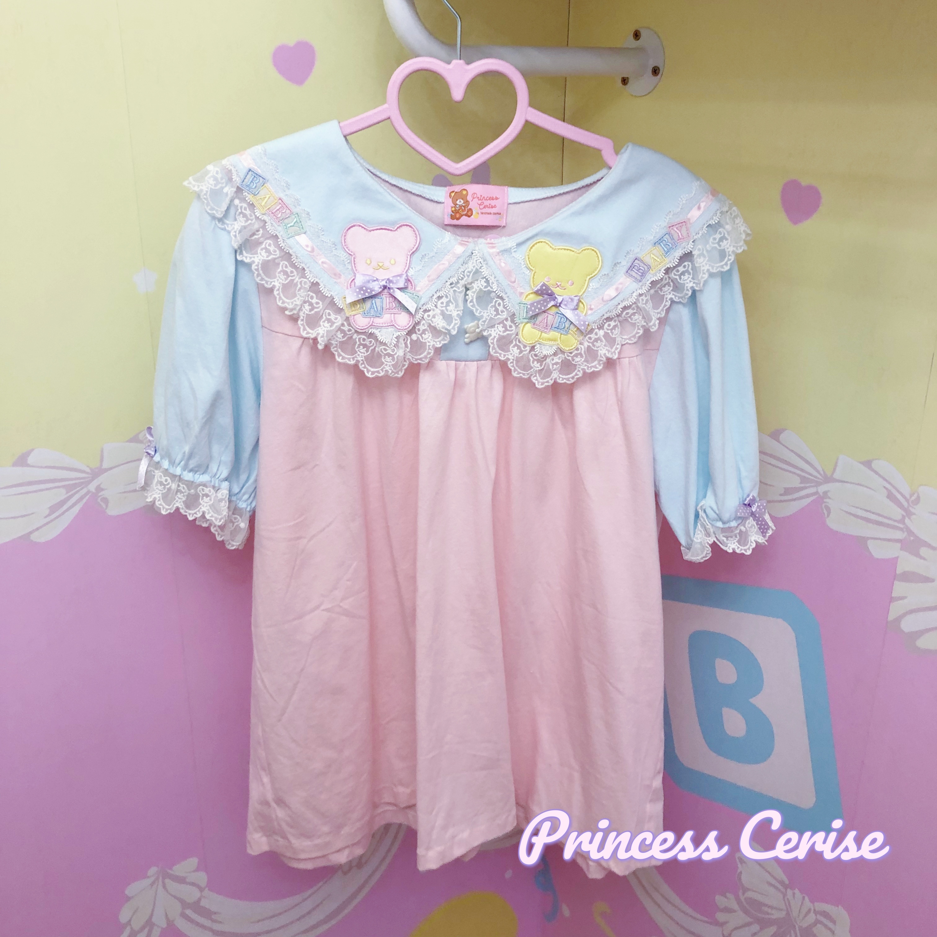 1 pieces「Princess Cerise Handmade」Handmade cotton tops ハンドメイドトップス 58632