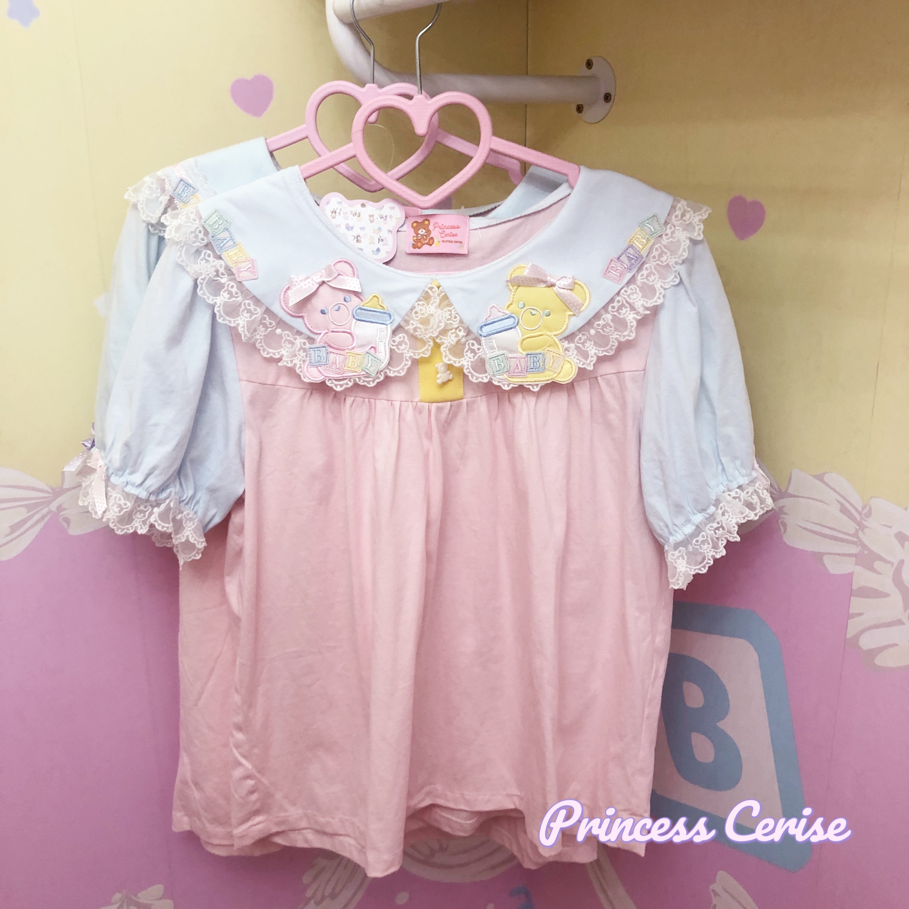 1 pieces「Princess Cerise Handmade」Handmade cotton tops ハンドメイドトップス 58632