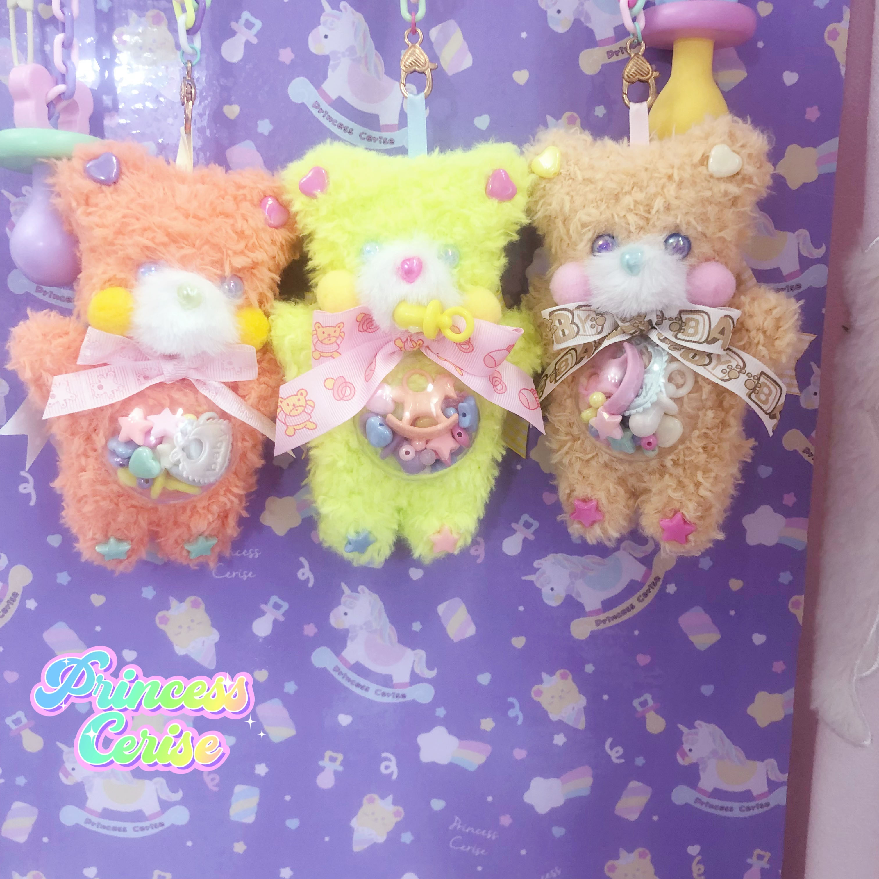 ぬいぐるみくまちゃんHandmade necklace ハンドメイドネックレス