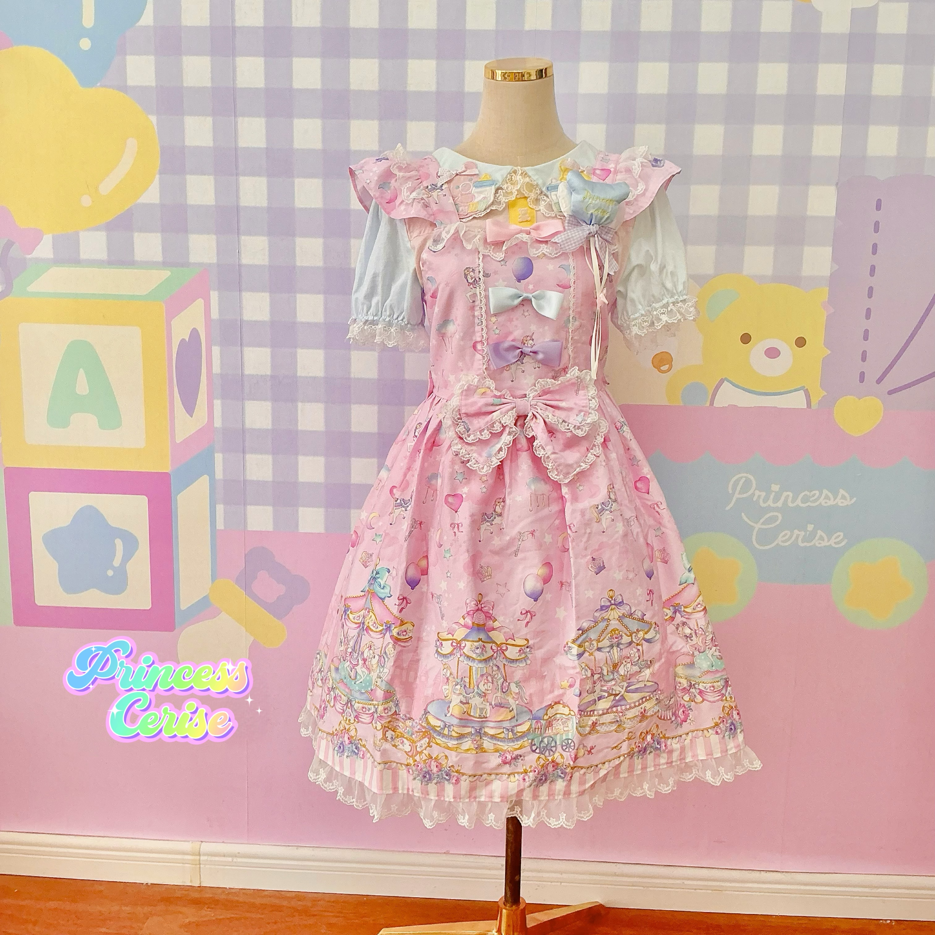 「Princess Cerise Handmade」Handmade one-piece lolita dressハンドメイド ワンピース